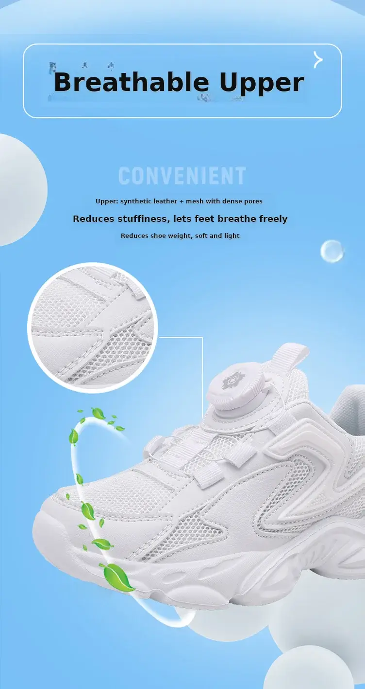 White Mesh Running Sneakers for Boys 2024 — feature 8