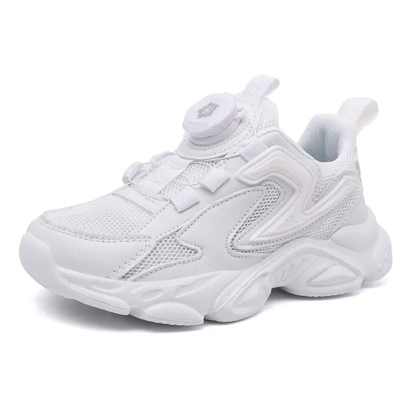 White Mesh Running Sneakers for Boys 2024 - Image 2
