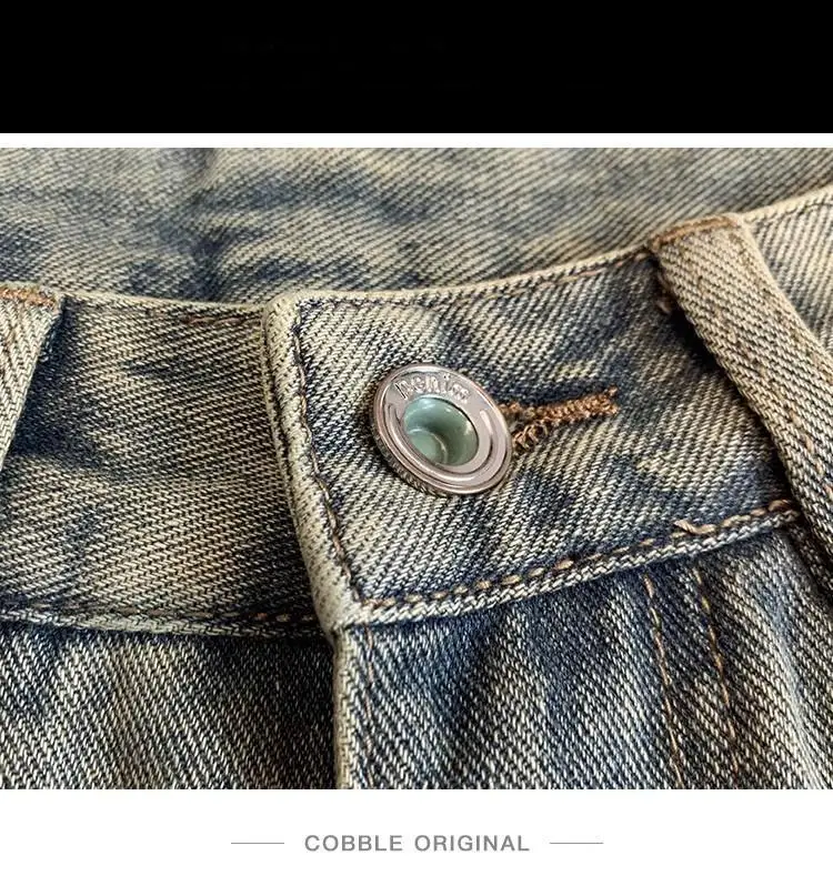 Denim Shorts Men Loose Plus Size Straight Hole — feature 5