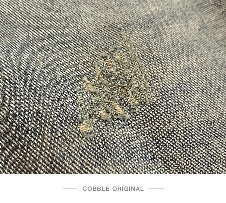 Denim Shorts Men Loose Plus Size Straight Hole — feature 6