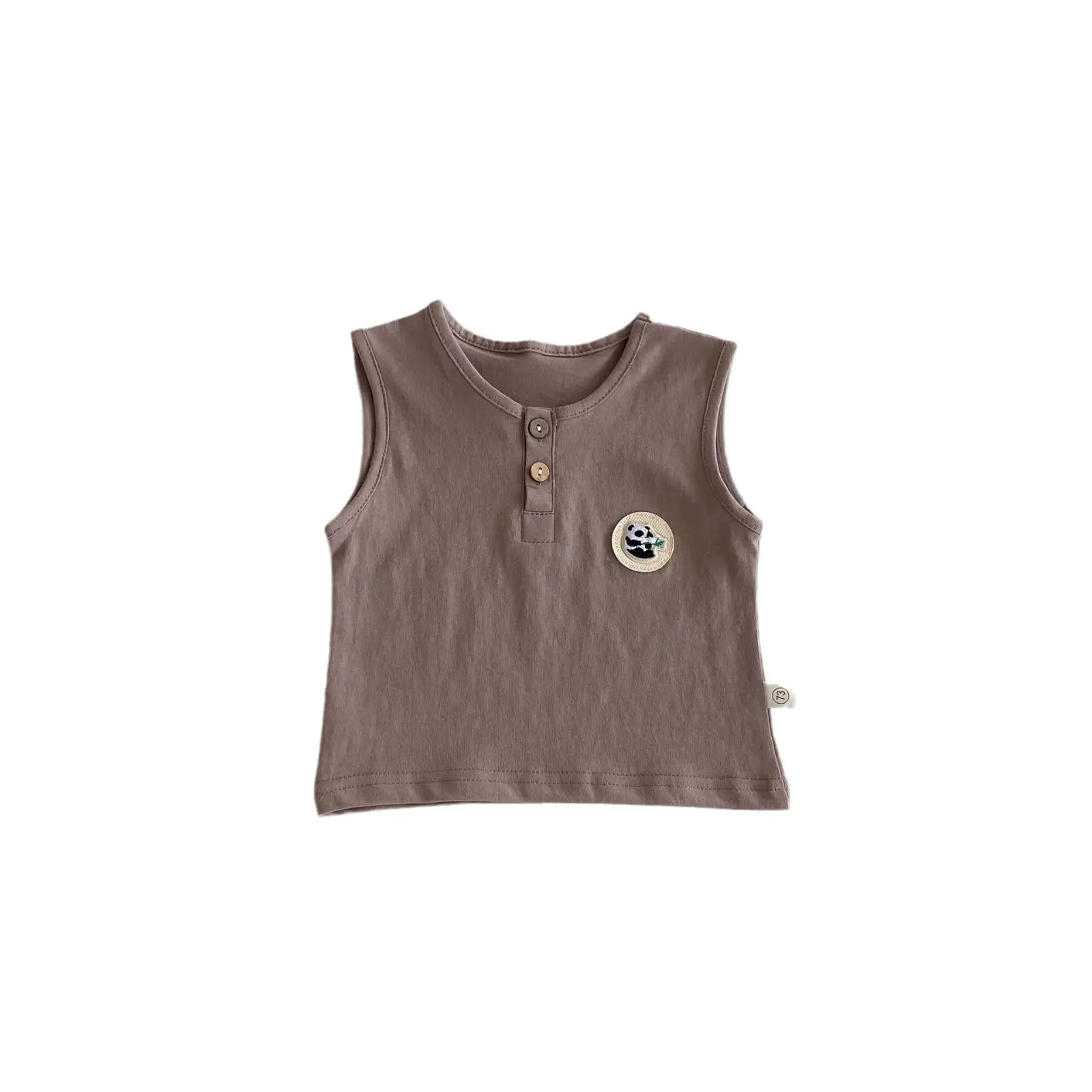 Korean Style Baby Vest Pure Cotton Boys 0-2Yr Sleeveless Round Neck Cartoon T-Shirt - Image 8