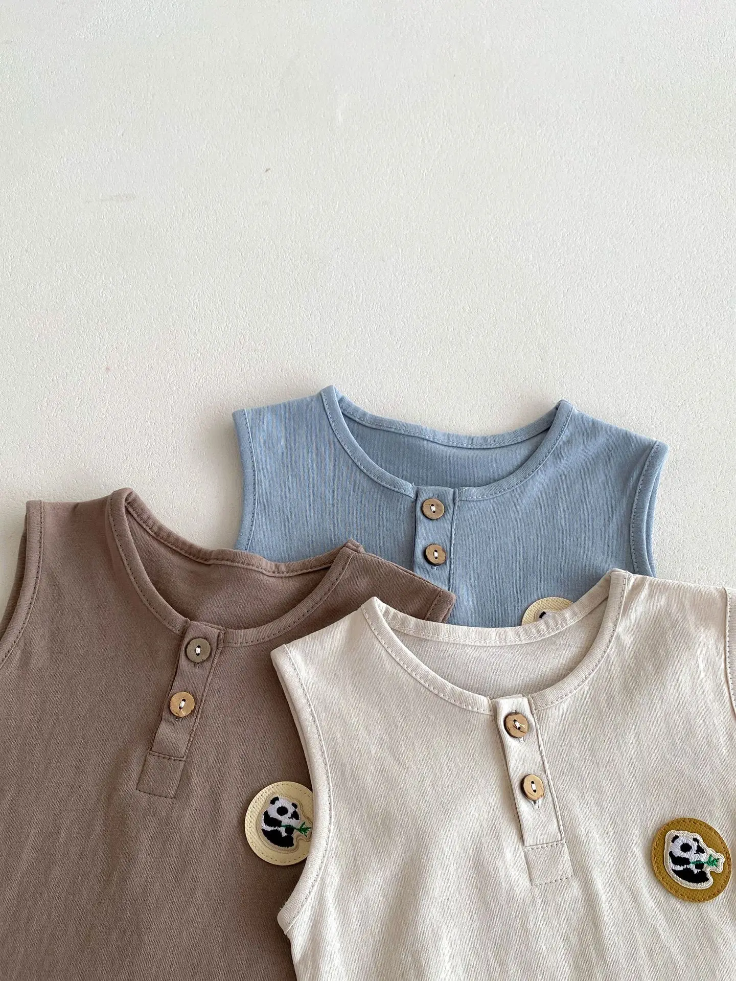 Korean Style Baby Vest Pure Cotton Boys 0-2Yr Sleeveless Round Neck Cartoon T-Shirt — feature 10