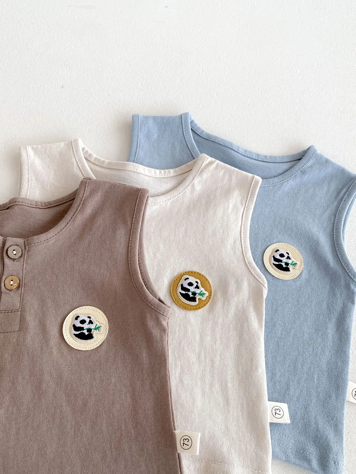 Korean Style Baby Vest Pure Cotton Boys 0-2Yr Sleeveless Round Neck Cartoon T-Shirt — feature 12