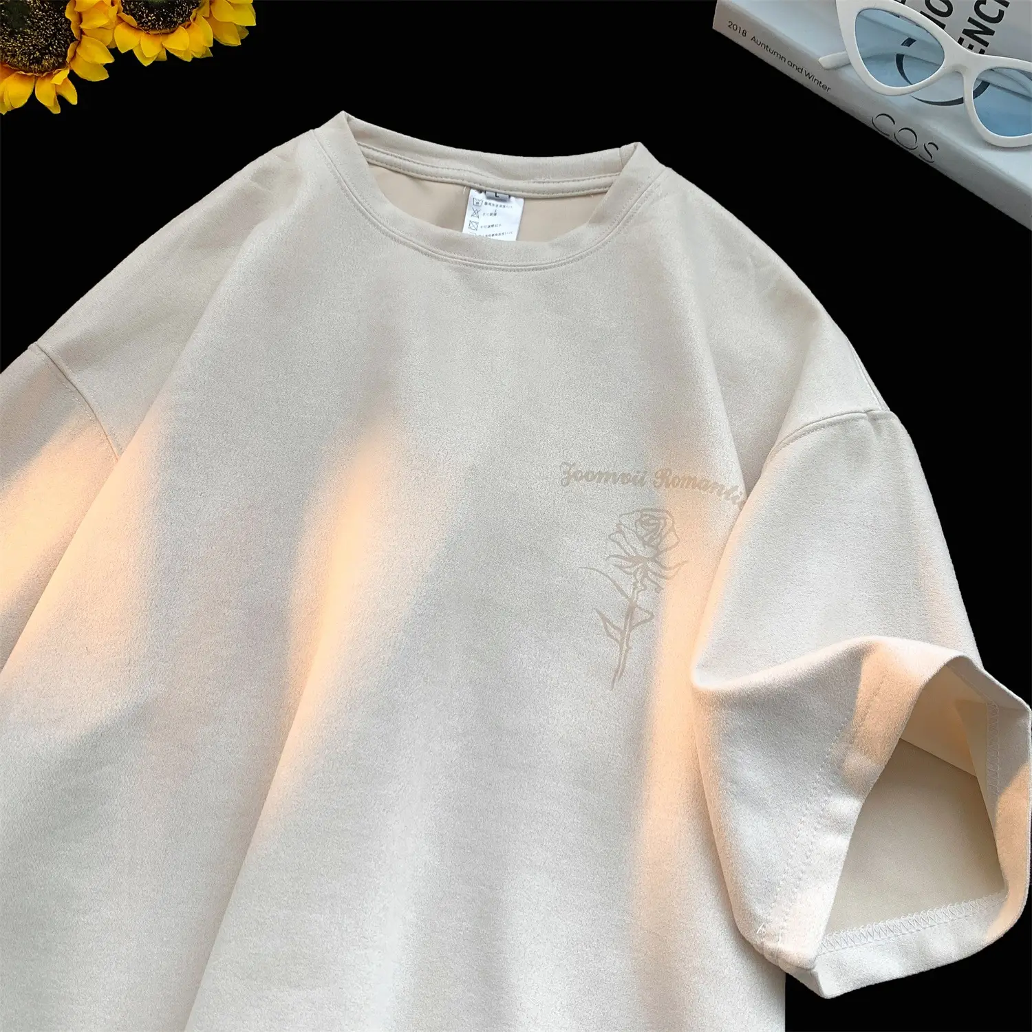 Black Loose Sleeve T-Shirt for Boys Summer Wear