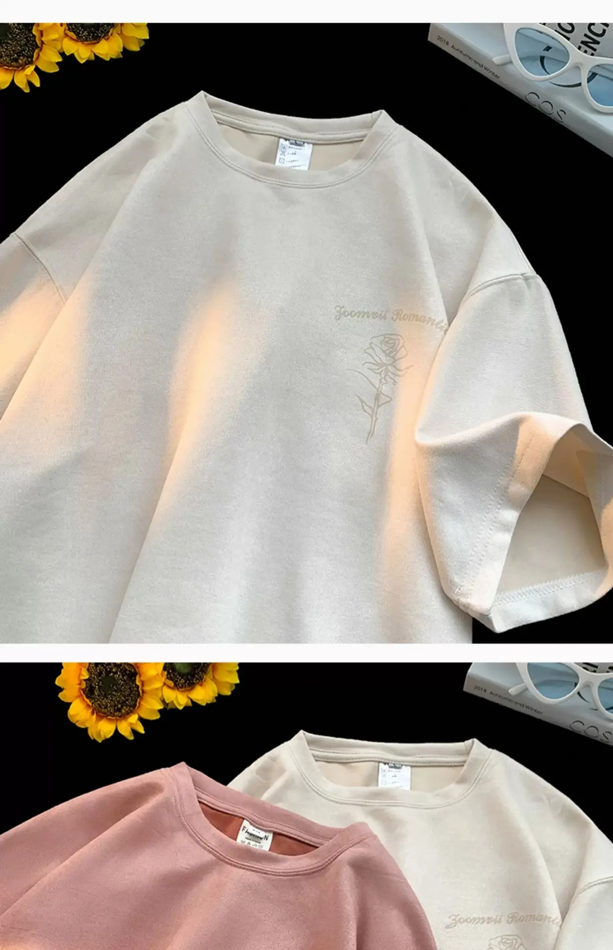 Black Loose Sleeve T-Shirt for Boys Summer Wear — feature 11