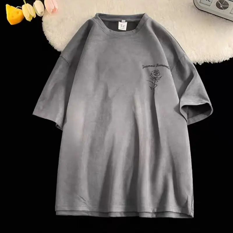 Black Loose Sleeve T-Shirt for Boys Summer Wear — feature 16