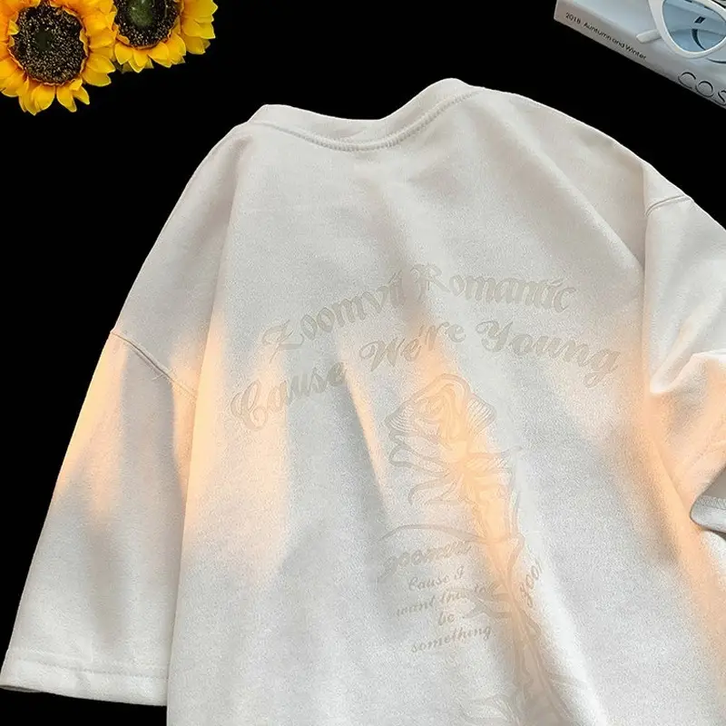 Black Loose Sleeve T-Shirt for Boys Summer Wear