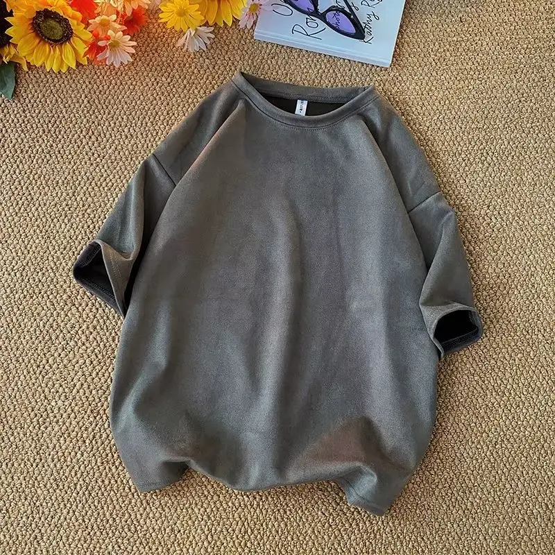 Black Loose Sleeve T-Shirt for Boys Summer Wear