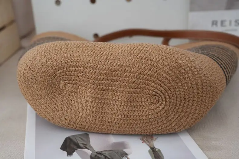 Women's French Style Cotton Rope Woven Bag Large Capacity — feature 13