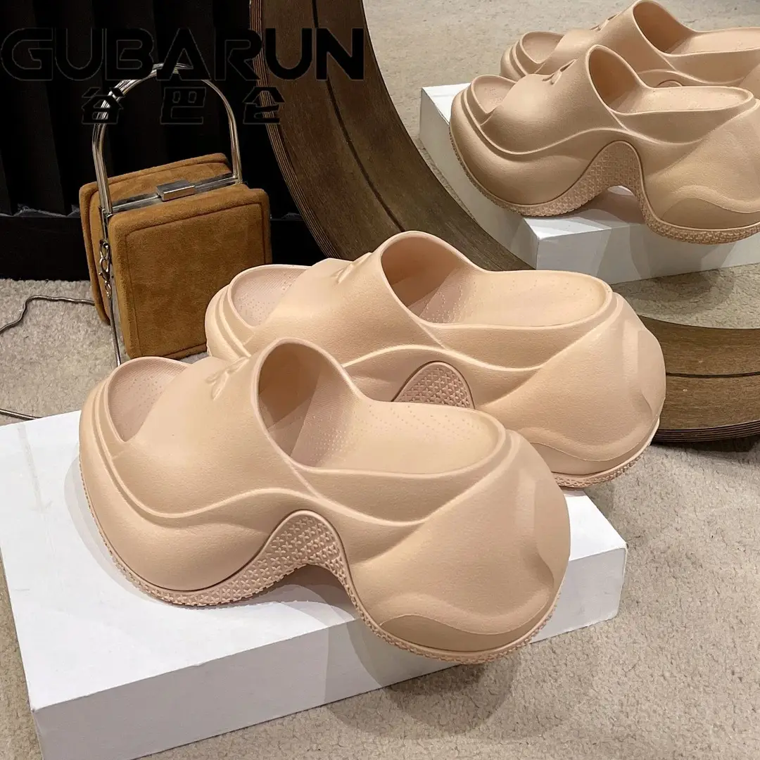 9CM Thick Bottom High Heel Sandals and Slippers Women's Outdoor Wear Fashion High Heel Summer Cross-border Trendy - Image 5