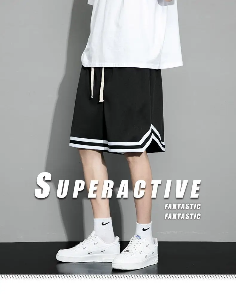 Men's Ice Silk Casual Shorts White Loose Summer — feature 2