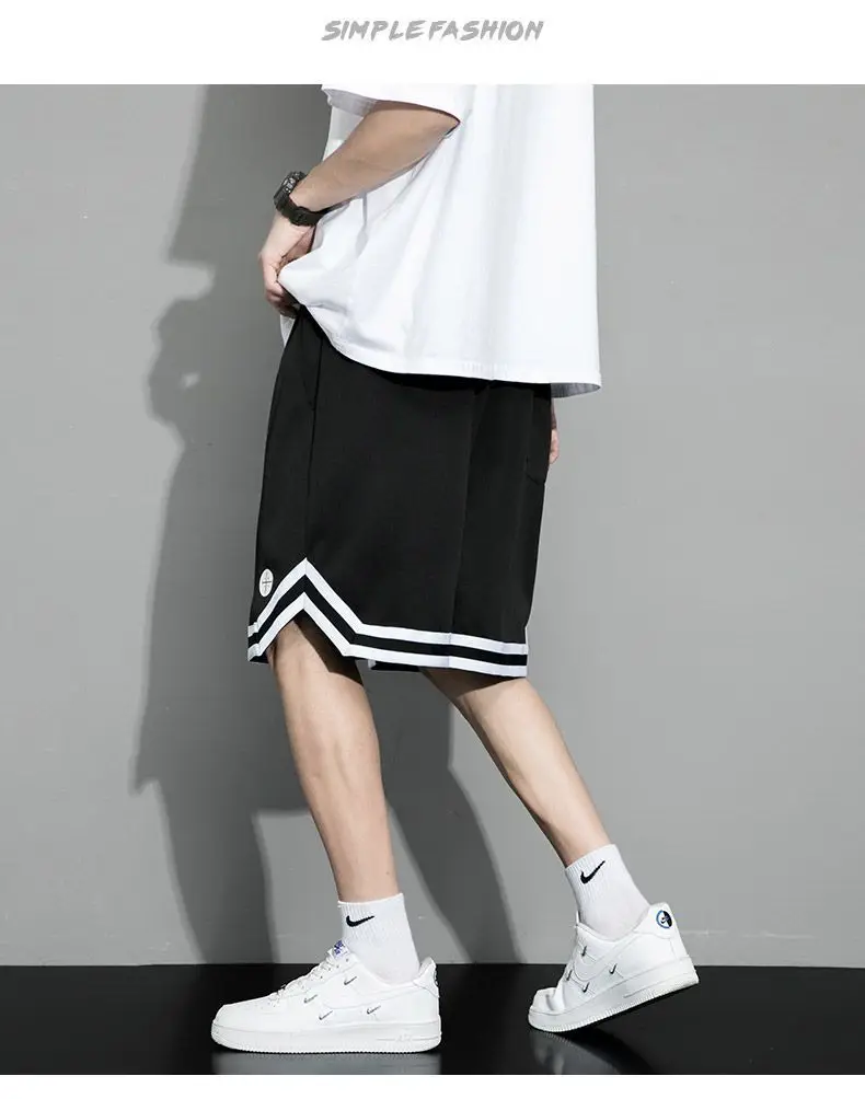 Men's Ice Silk Casual Shorts White Loose Summer — feature 5