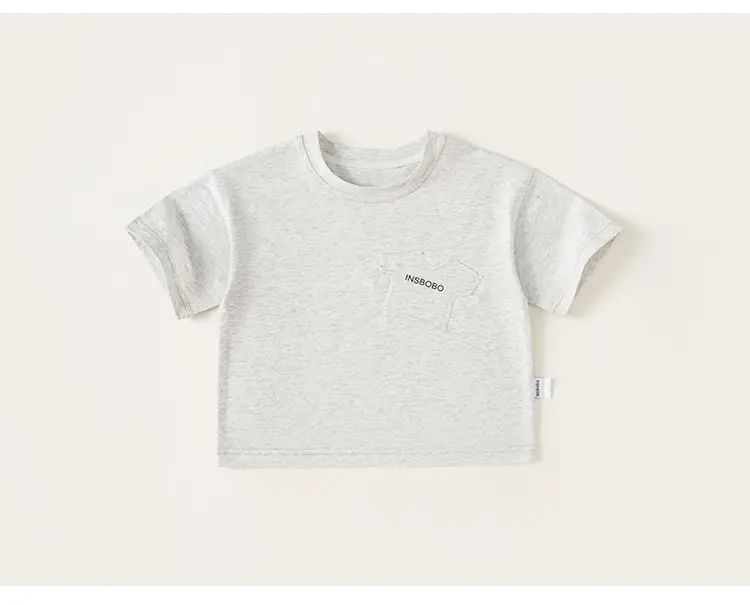 Yubao Boys Black T-Shirt Pocket Letter Print 2024 — feature 20