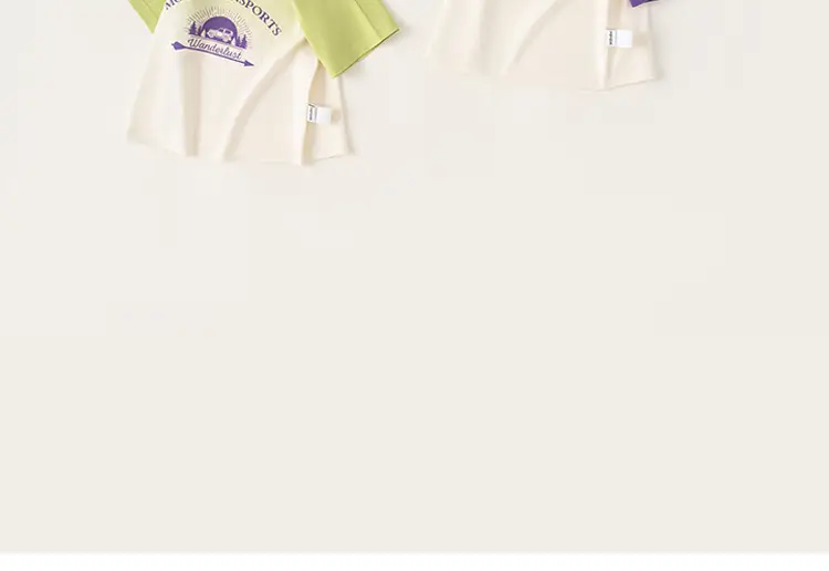 Yubao Kids Gradient Letter T-Shirt Purple White 2024 — feature 3
