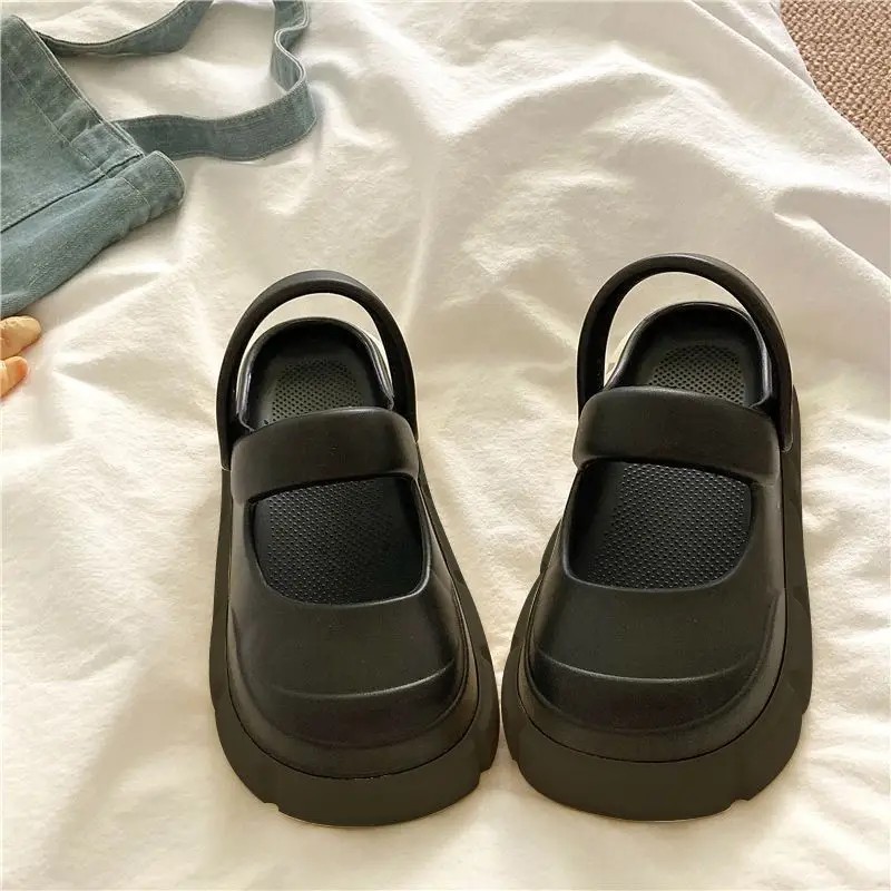 Fairy Style Shoes with Shoes and Shoes for Women 2024 Summer New Style Thick Bottom Bow Two-Wearing Baotou Half Slippers - Image 4