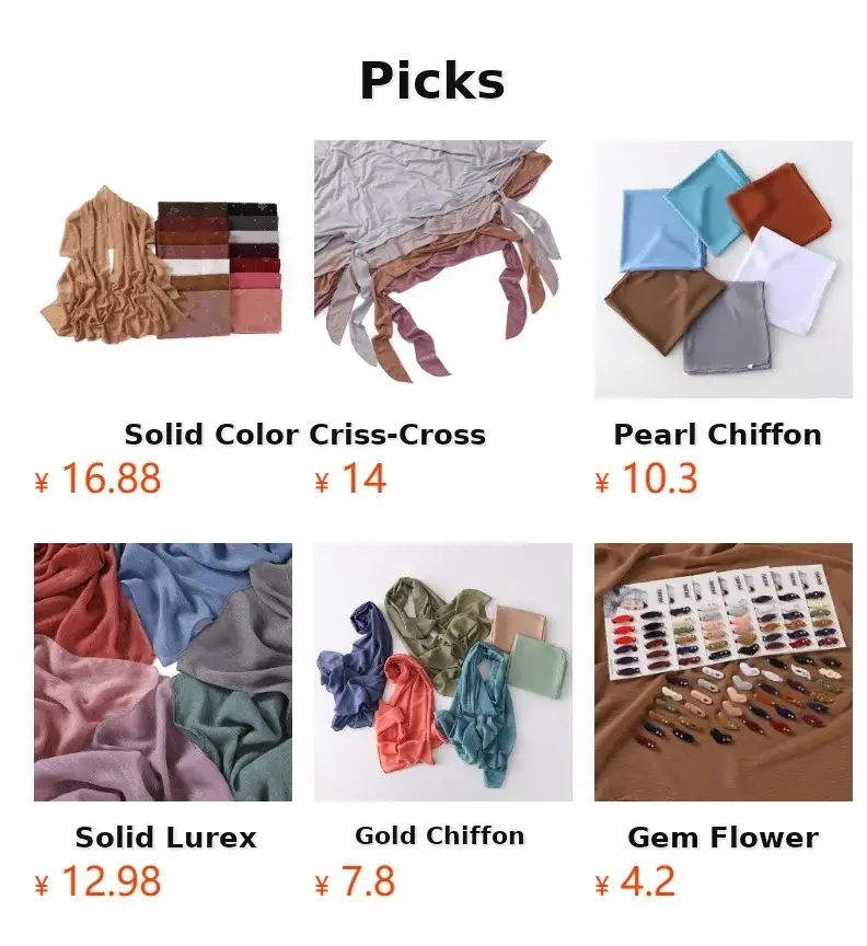 Brown Pressure Pleated Chiffon Scarf for Women — feature 1