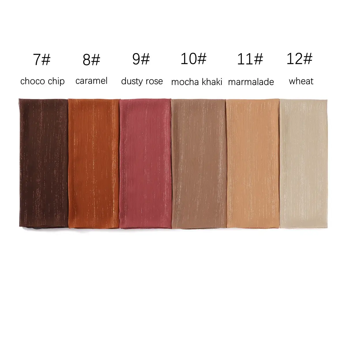 Brown Pressure Pleated Chiffon Scarf for Women — feature 10