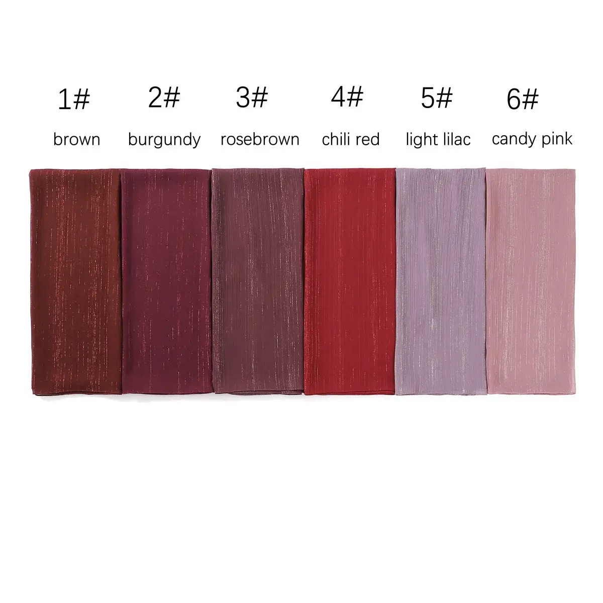 Brown Pressure Pleated Chiffon Scarf for Women — feature 9