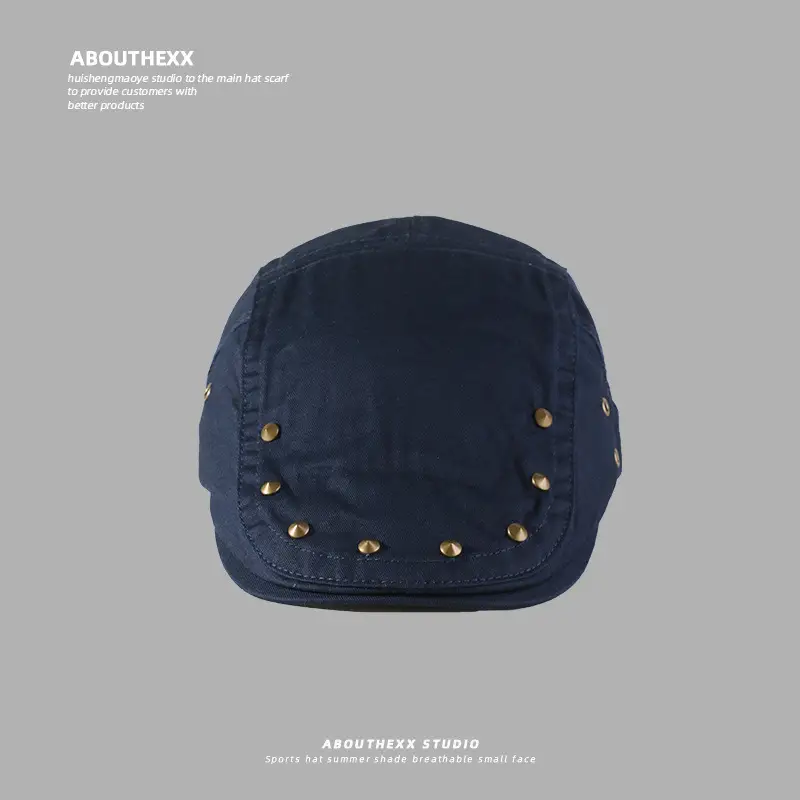 Korean Style Retro Rivet Newsboy Cap Women 2024 - Image 5