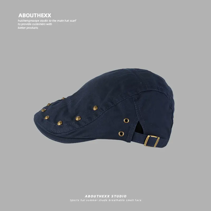 Korean Style Retro Rivet Newsboy Cap Women 2024 — feature 10