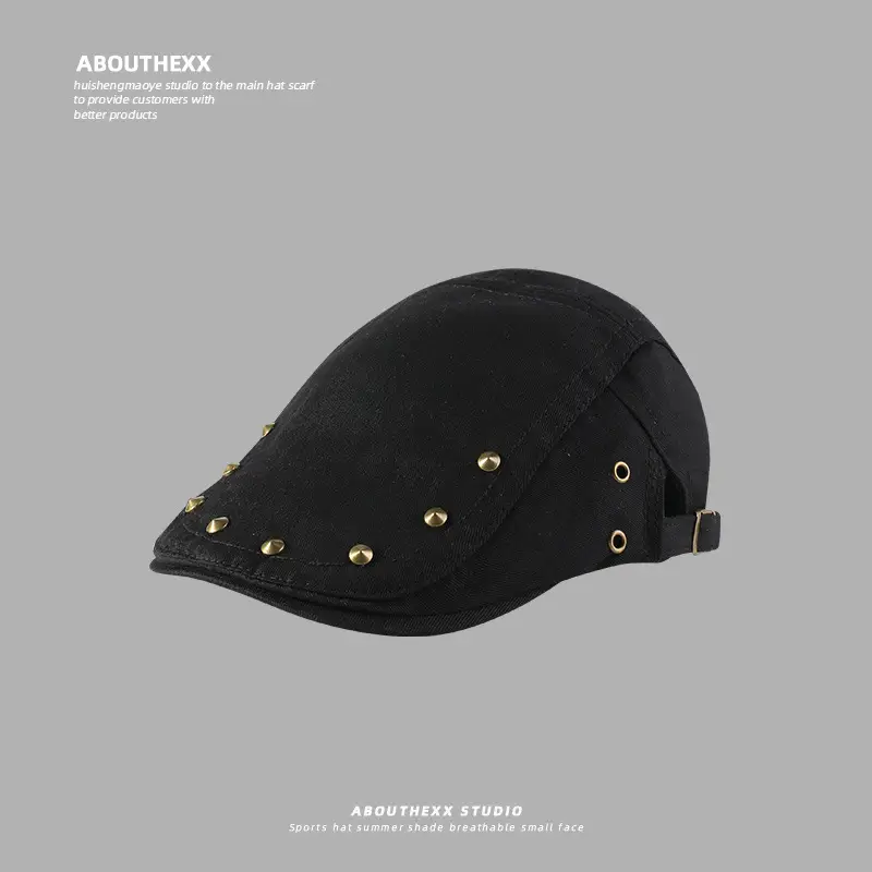 Korean Style Retro Rivet Newsboy Cap Women 2024 — feature 6