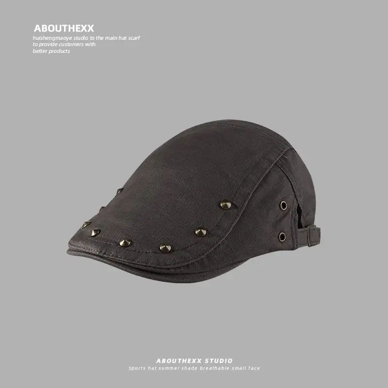 Korean Style Retro Rivet Newsboy Cap Women 2024 — feature 7