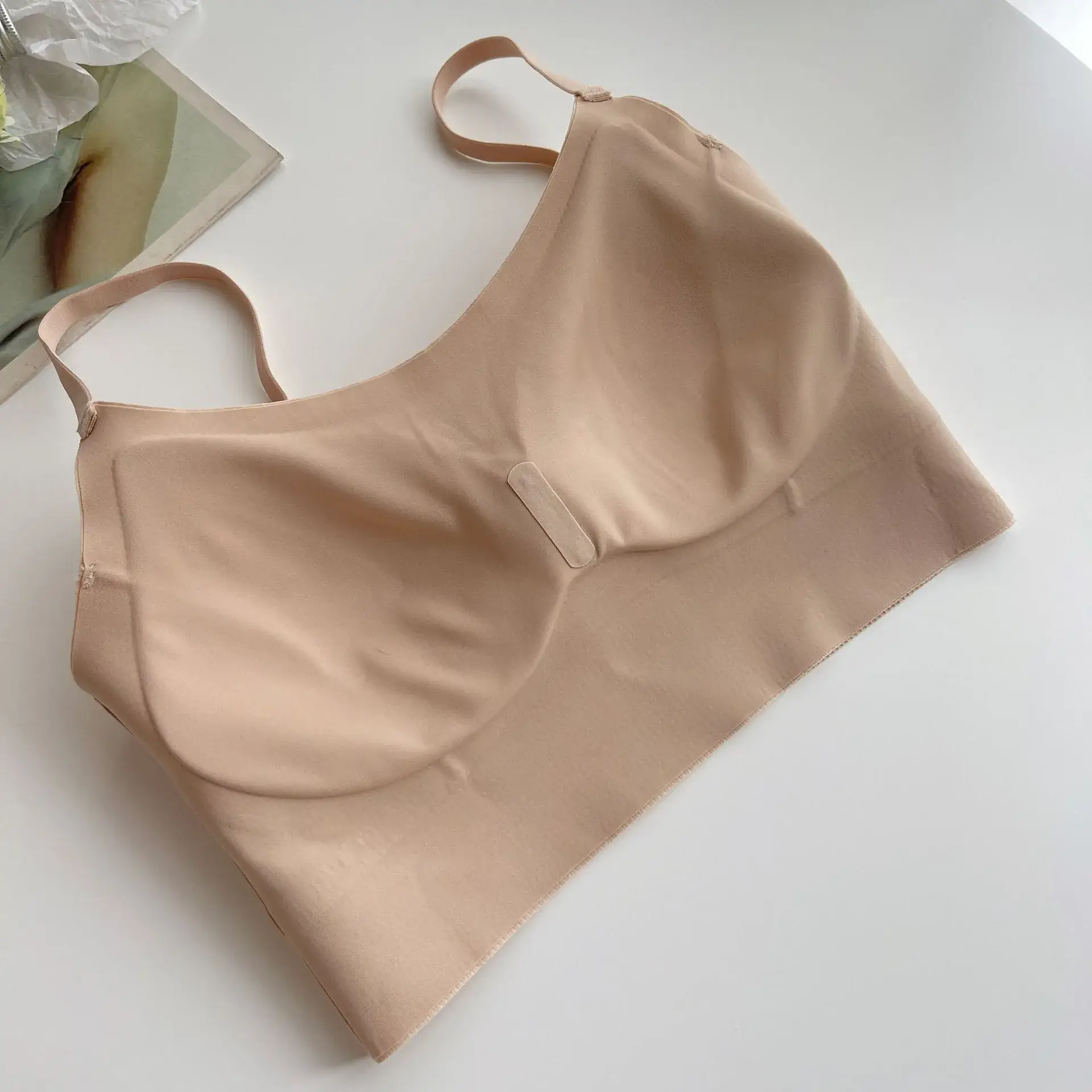 Beige Non-Steel Back Camisole Underwear Women's Small Chest - Image 8