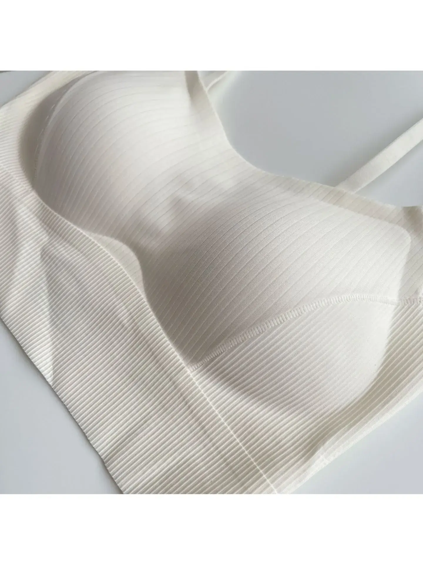 Beige Non-Steel Back Camisole Underwear Women's Small Chest — feature 17