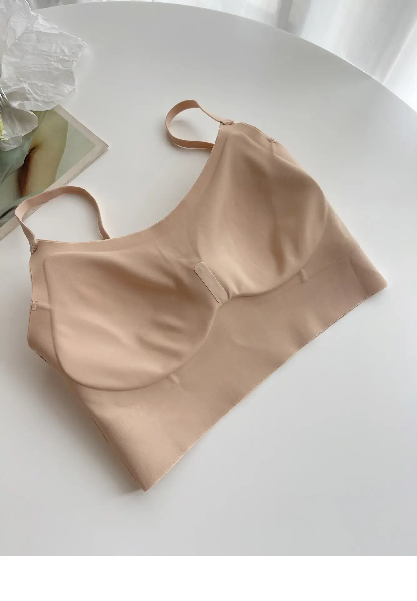 Beige Non-Steel Back Camisole Underwear Women's Small Chest — feature 8