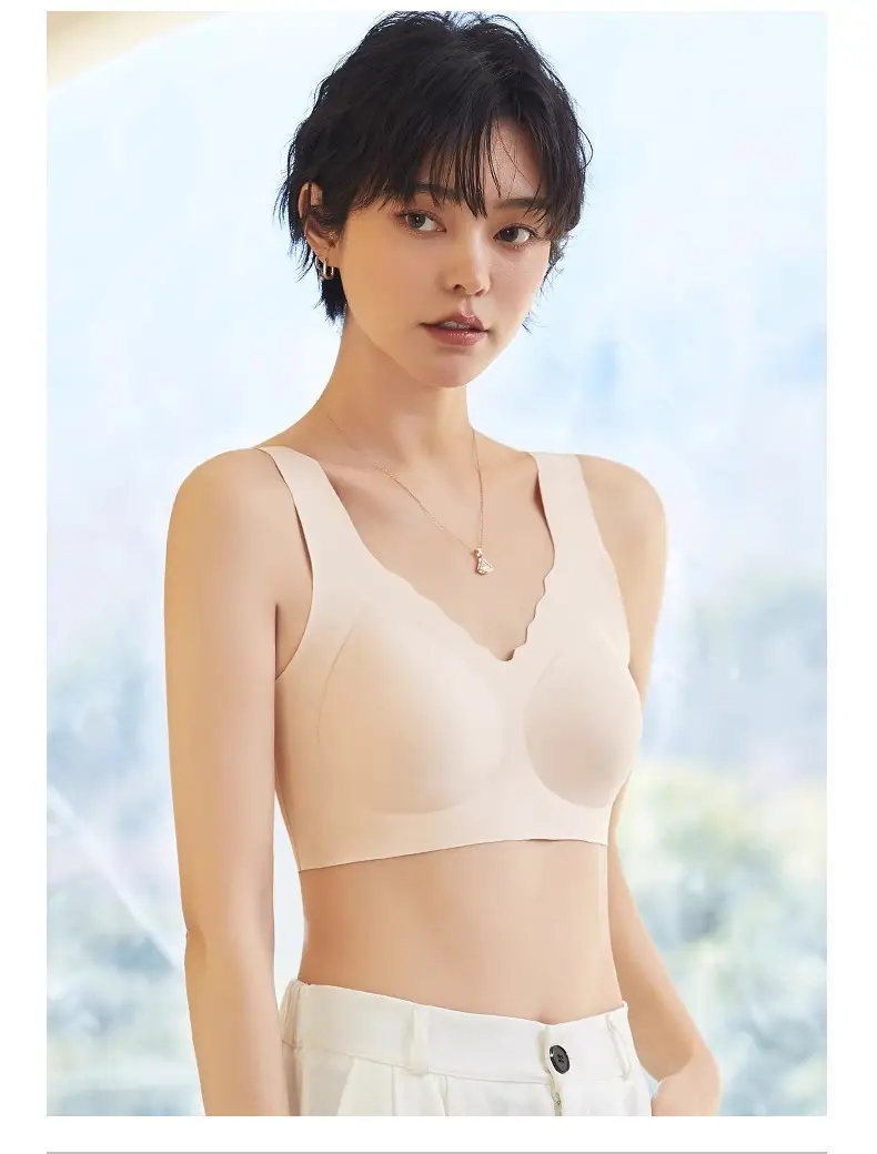 Pink Fixed Cup Non-Rimless Push Up Bra — feature 15