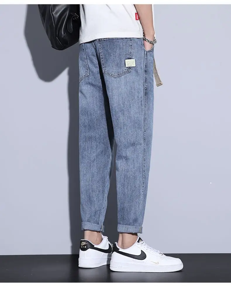 Men Blue Denim Cropped Jeans 2024 Trendy — feature 10