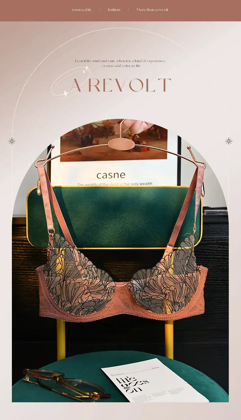 Cross-border Sexy Pure Underwear Large Chest Small Chest Summer Ultra-thin Breathable Lace Bra — feature 11