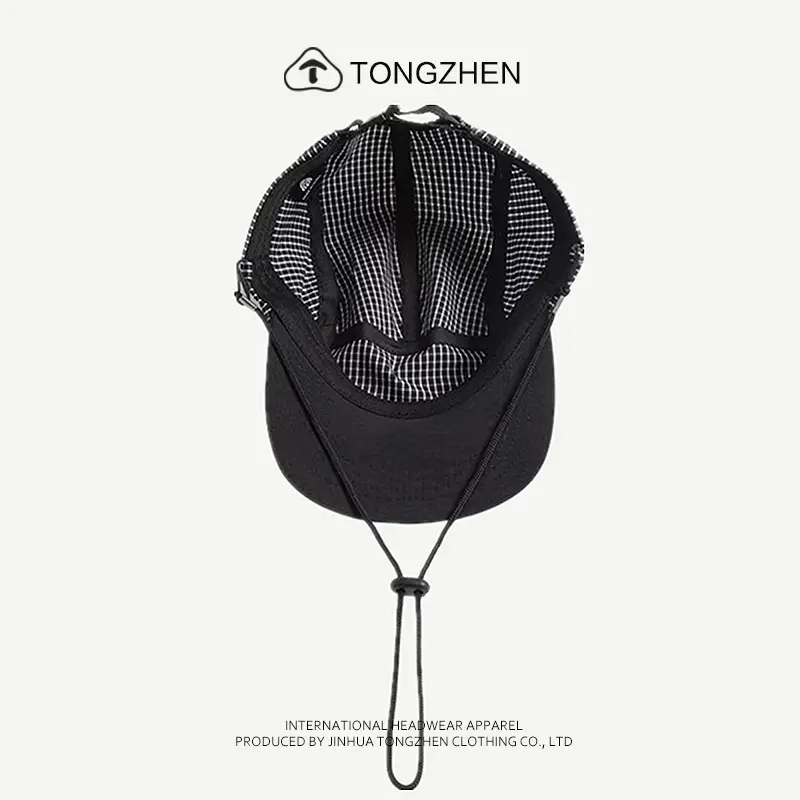 Korean Style Drawstring Hat for Women Flat Brim Baseball Cap — feature 5