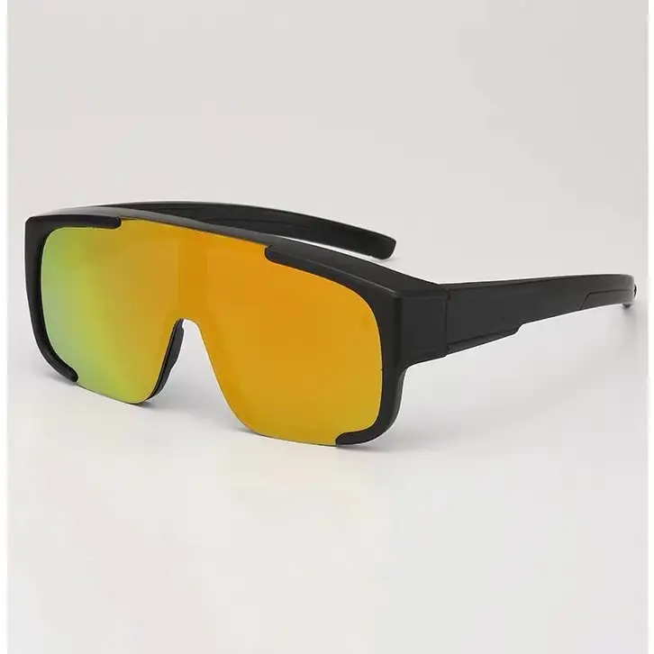 Anti-UV Sunglasses Large Frame Black Men's - Image 6
