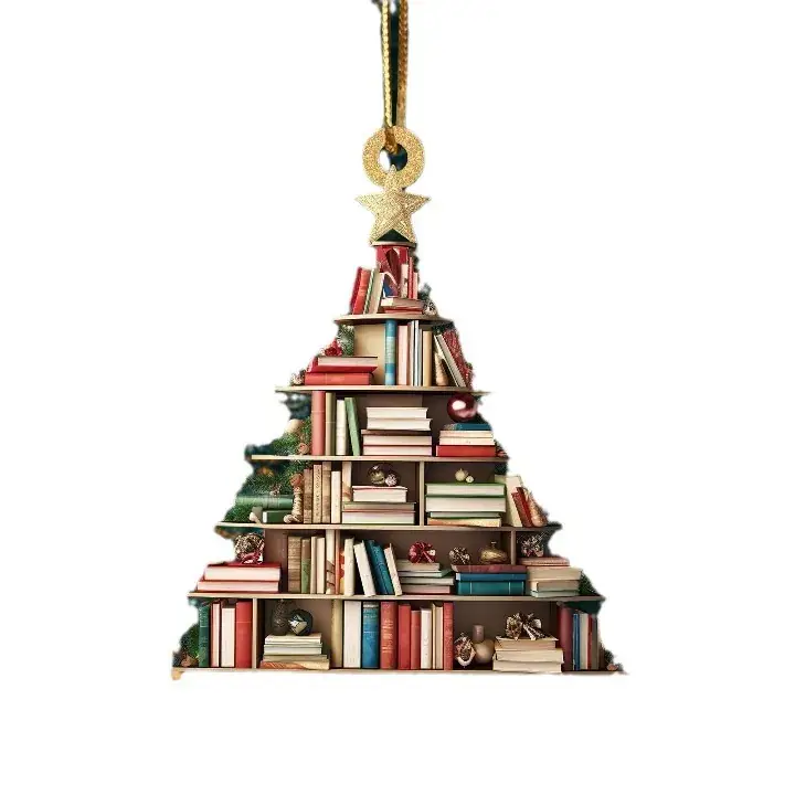 Cross-Country Christmas Book Tree Pendant Decor - Image 6