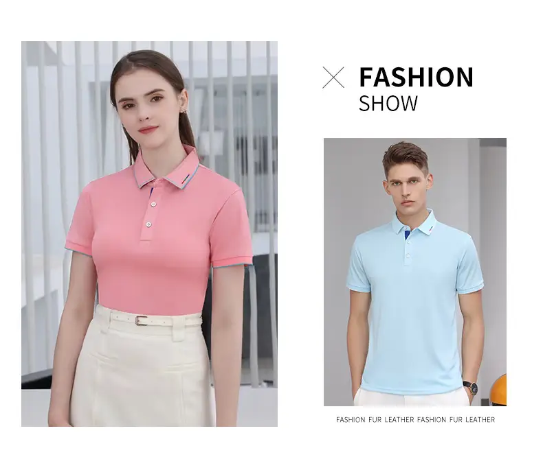 Men's Pink Polo Shirt with Custom Print & Sweat Absorbent Fabric — feature 21