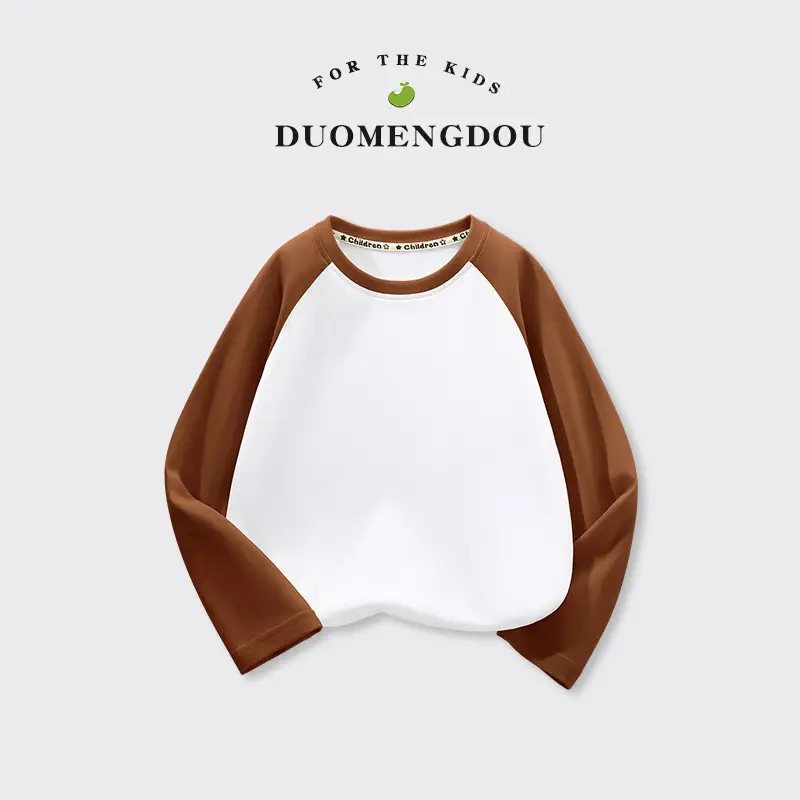 Duomeng Boys Spring Top Long Sleeve T-Shirt White - Image 4
