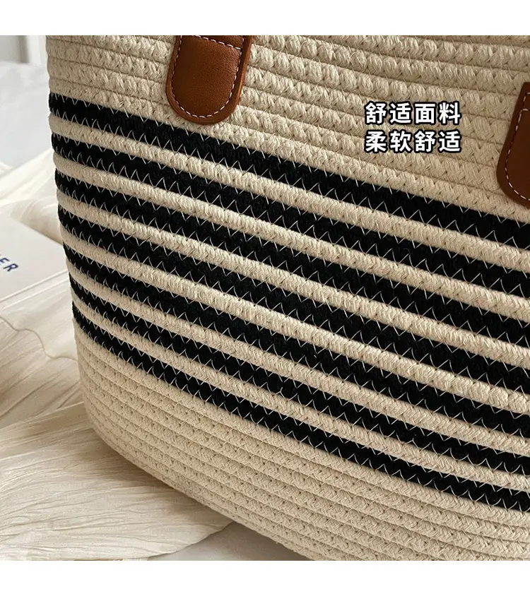 New Women's Straw Tote Bag Large Capacity Beach Handbag — feature 3