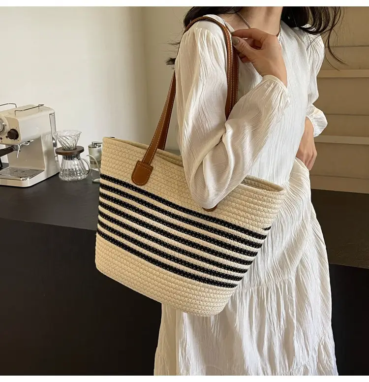 New Women's Straw Tote Bag Large Capacity Beach Handbag — feature 40