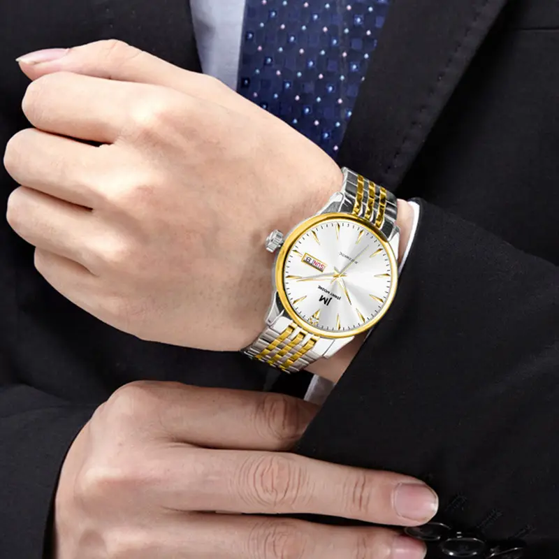 Men's Gold Plated Automatic Mechanical Watch with Luminous Dial - Image 3