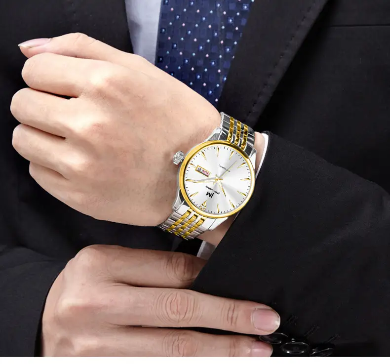 Men's Gold Plated Automatic Mechanical Watch with Luminous Dial — feature 5