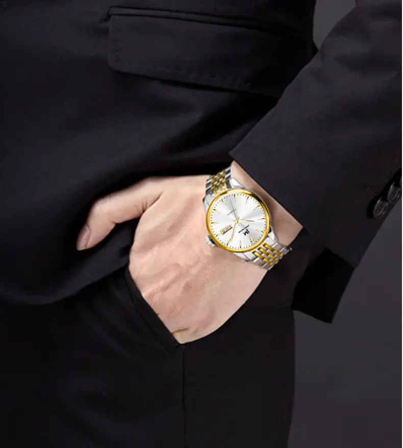 Men's Gold Plated Automatic Mechanical Watch with Luminous Dial — feature 6
