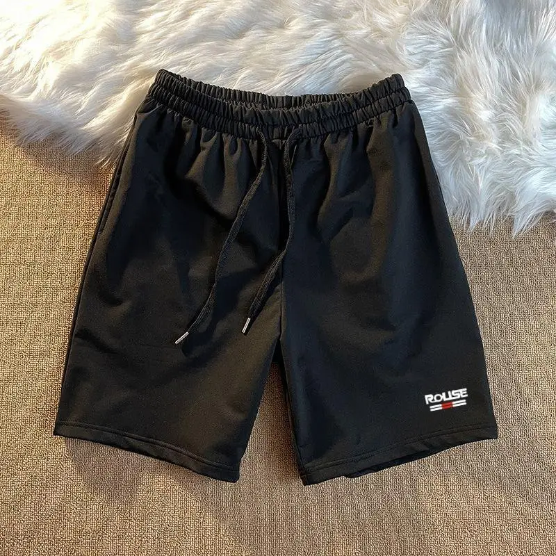 Men Printed Shorts Black Grey Summer Sports — feature 3