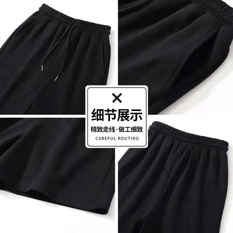 Men Printed Shorts Black Grey Summer Sports — feature 6