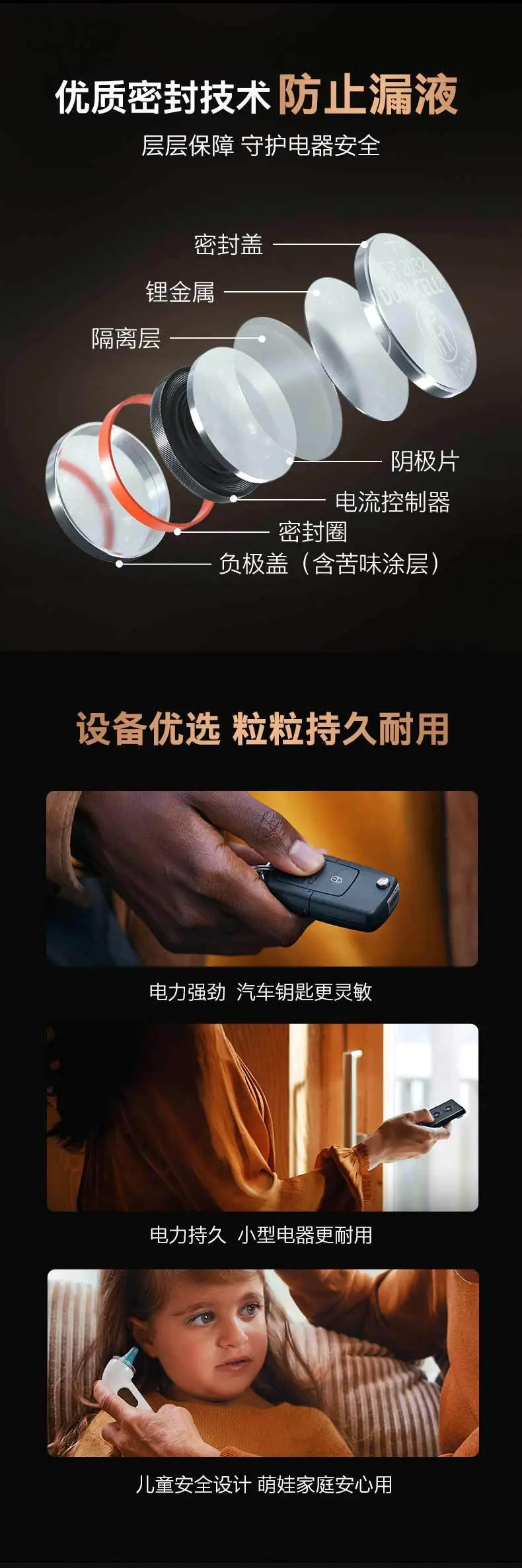 Duracell Cr2016Cr2025Cr2032 Button Battery Blood Glucose Meter Calculator Car Remote Control High Capacity — feature 7