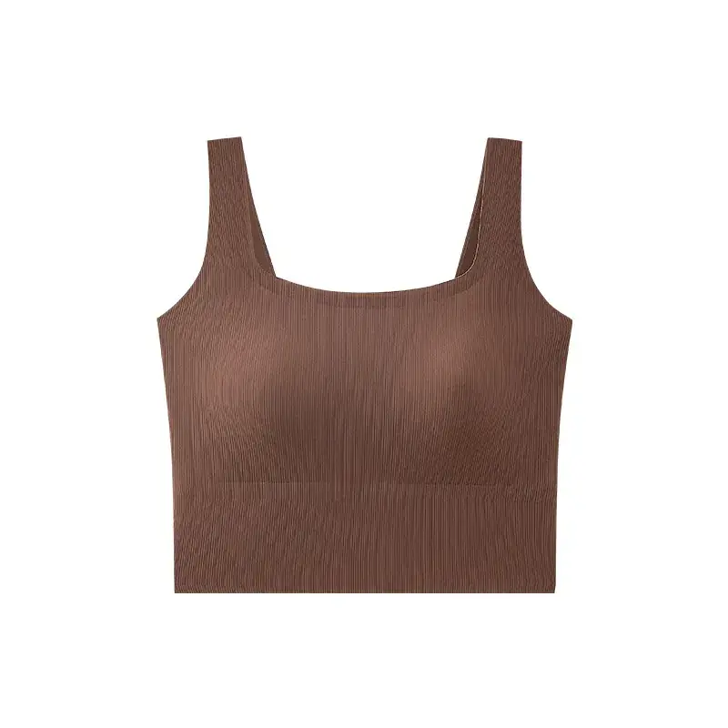 Women's Brown Traceless Bra with Wide Strap - Image 3