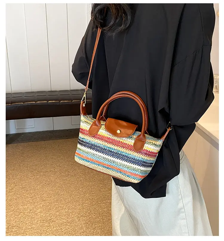 Rainbow Woven Women's Shoulder Bag 2024 — feature 1