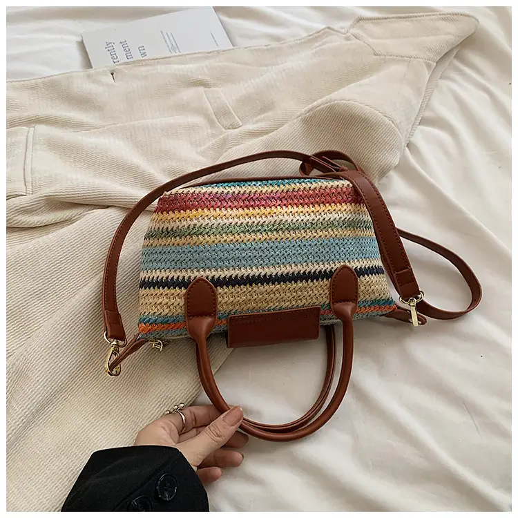 Rainbow Woven Women's Shoulder Bag 2024 — feature 12
