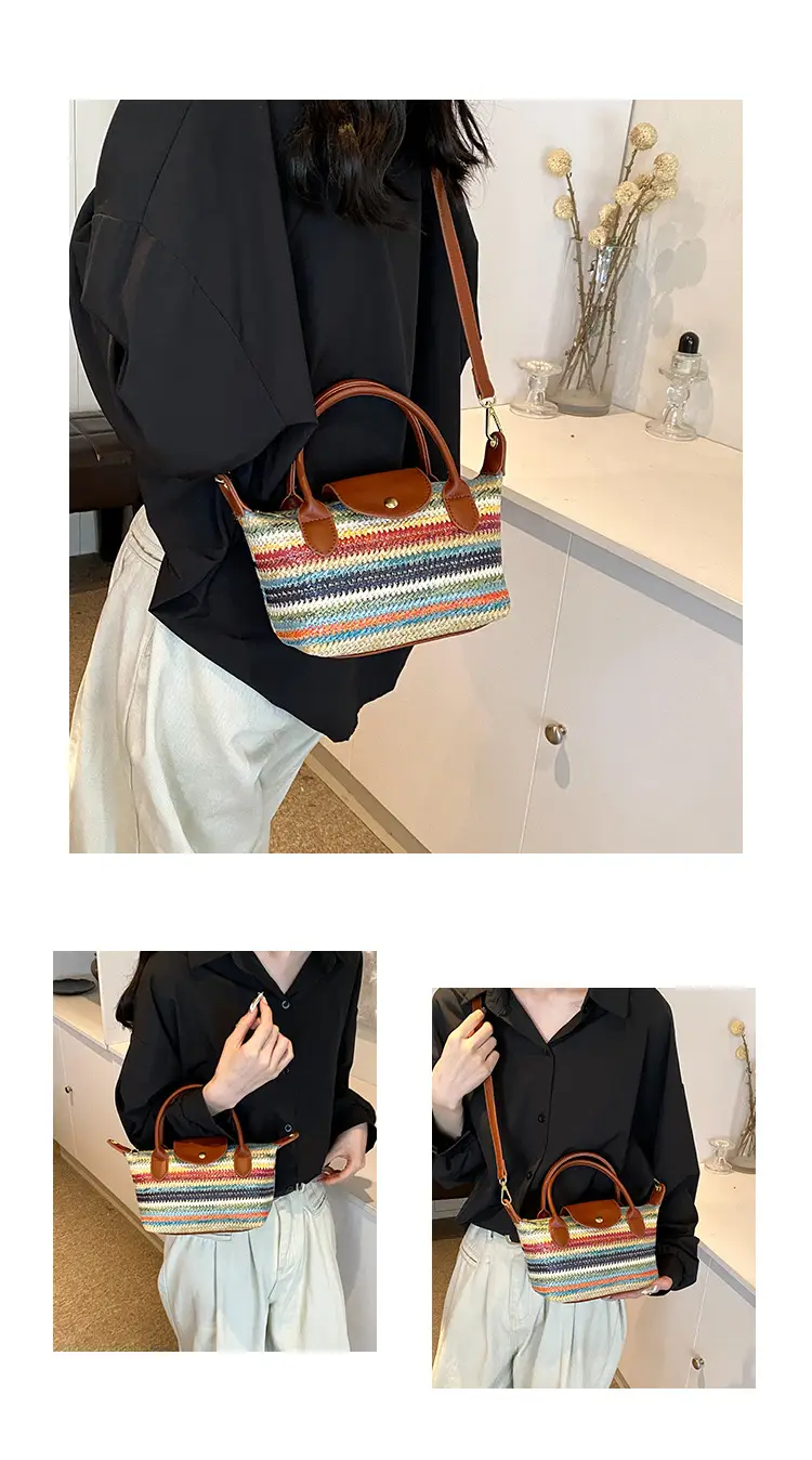 Rainbow Woven Women's Shoulder Bag 2024 — feature 8