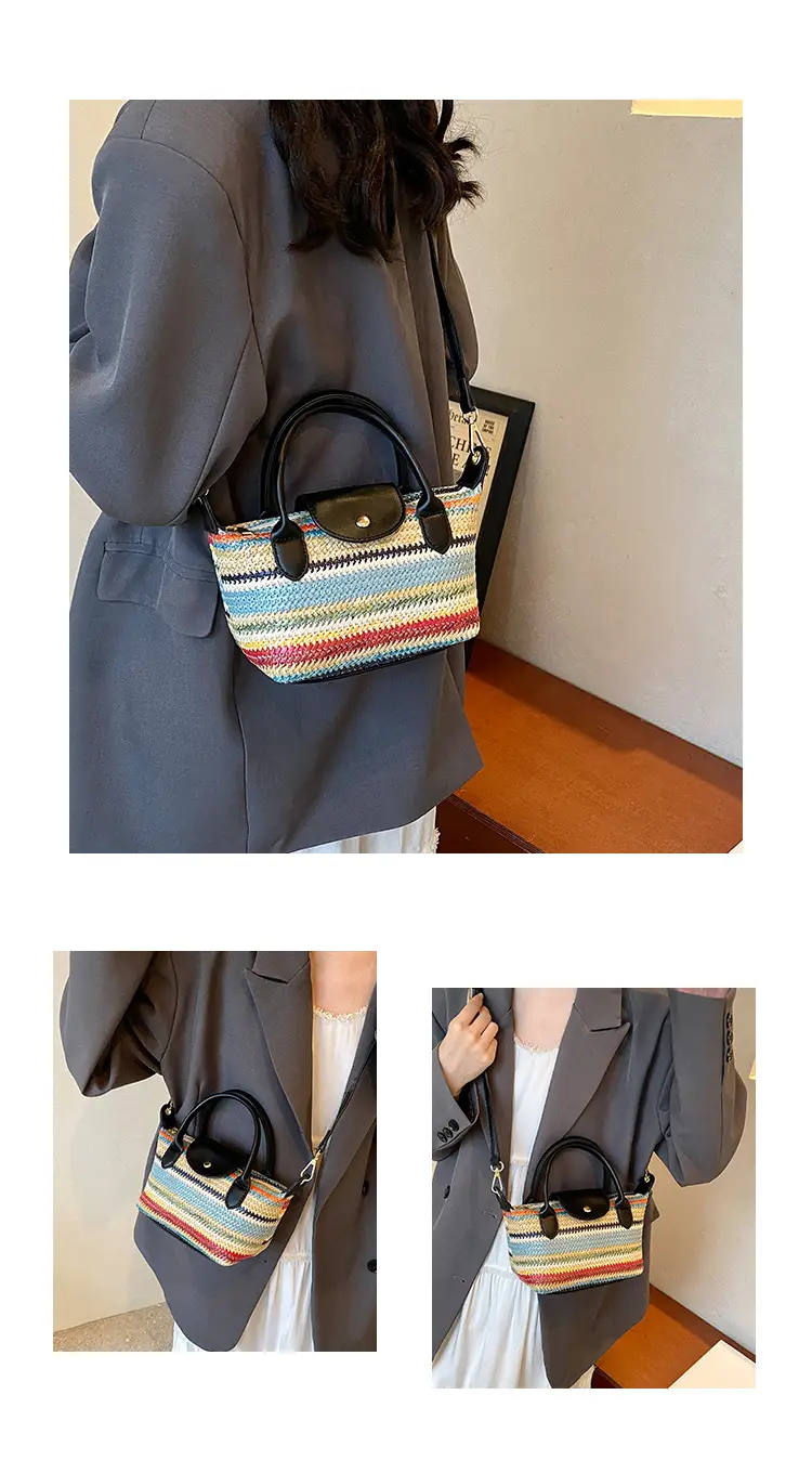 Rainbow Woven Women's Shoulder Bag 2024 — feature 9